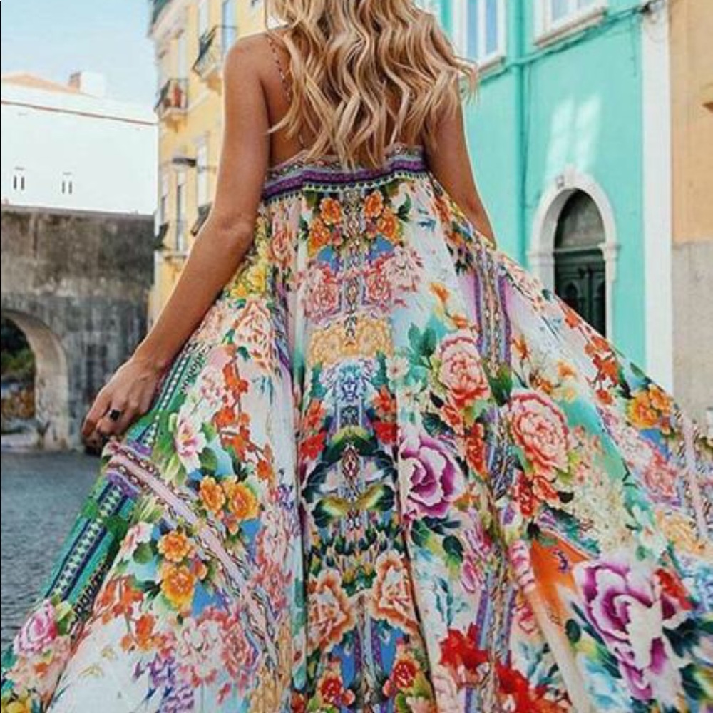 New Boho floral maxi dress
